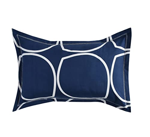 Image of Nirwana Decor Fitzy Fitted bedsheet Single Size, Elastic bedsheet,36x78 inches + 10 inches Drop, with 1 Pillow Cover (Fb-Navy-YellowChecks, 36 inch x 78 inch)