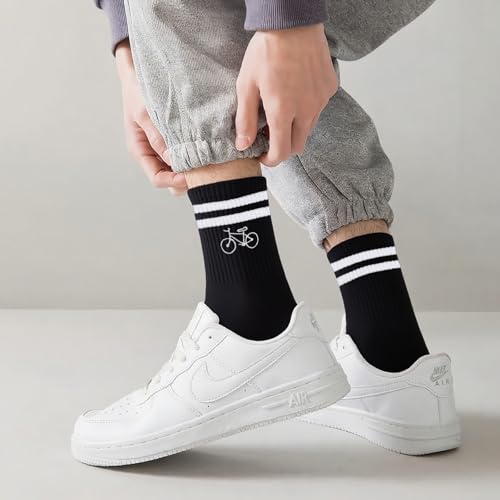 HUKUMA HUKUMA Rennrad Socken,35-46 Fahrradsocken Herren,Fahrrad Geschenk für Herren Damen,Rennrad Zubehör,Fahrradfahrer Tennissocken Accessoires,Lustiges Geschenk für Geburtstag Männer und Frauen - Detailansicht 2 | TV | Video | Foto