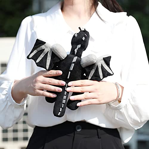 Black Enderdragon Plush 8'' Video Game Stuffed Animal Toy Character Birthday Xmas Thansgiving Gifts for All Fans