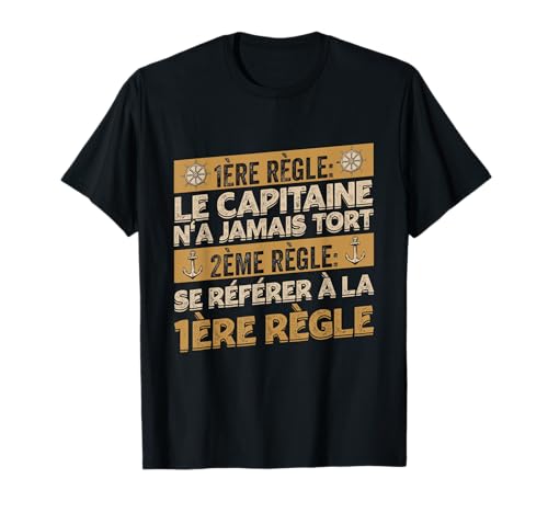 Drôle Cadeau Capitaine Bateau Capitaine T-Shirt