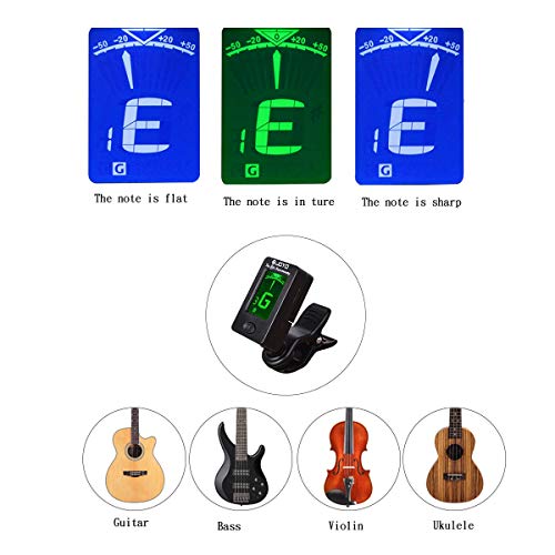 image for JOYO Guitar Tuner Clip-on Tuner Digital Tuner Electronic Tuner Guitar 