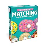 Chuckle & Roar Yummy Donuts Matching Memory Game for Kids Ages 3+ – My First Memory Game Preschool Board Game with Sweet Donut Pairs