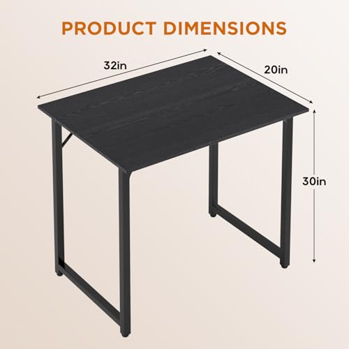 Image of PayLessHere | 32 Inch Computer Desk | Black | Sturdy Office Desk