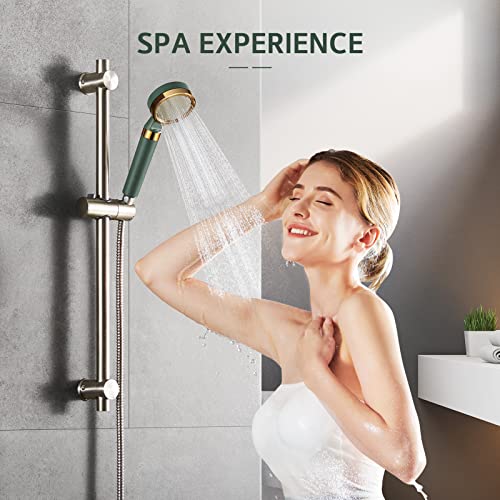 Aiberle Filter Shower Head With 5 Filters, High Pressure Handheld Shower Head Sprays, Double Layer Filtration System Shower Filter Head Sprayer With Non-Slip Abs Material, Spa Showerheads, No Hose #TOP1