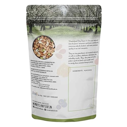 Image of WONDERLAND FOODS (DEVICE) 500g Premium Raw Gurbandi Almond (Badam) Pouch