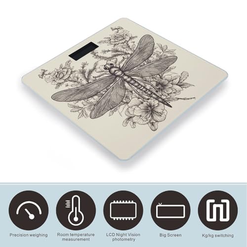 Báscula digital de baño con plataforma de vidrio templado miniatura 3
