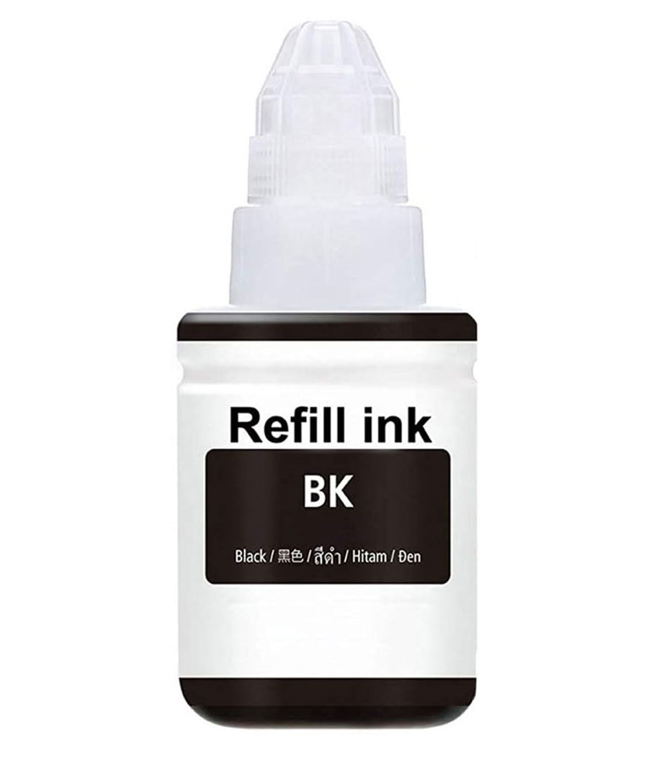 RC PRINT GI 790 Ink for Canon G1000, G1010, G1100, G2000, G2002, G2010, G2012, G2100, G3000, G3010, G3012, G3100, G4000, G4010, Pack of 1 Black 135ml