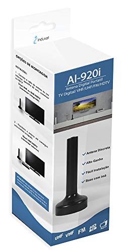 Antena Digital Portatil Ai-920 Com Cabo de 1.5 Metros - Indusat