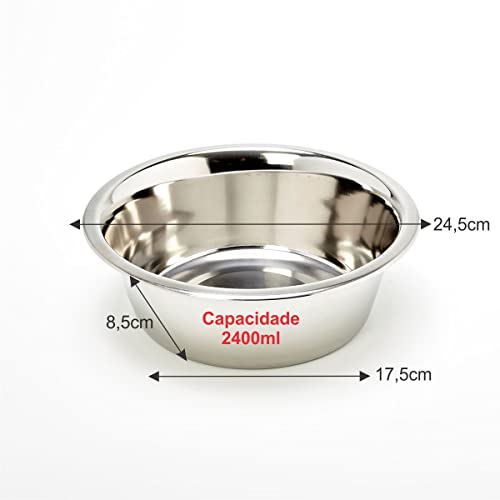 Chalesco Tigela Inox 3 3Quantidades Para Cães
