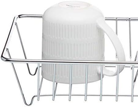 Kitchen Craft Small Chrome-Plated Metal Dish Drainer Rack, 31 x 24 cm (12” x 9.5”)