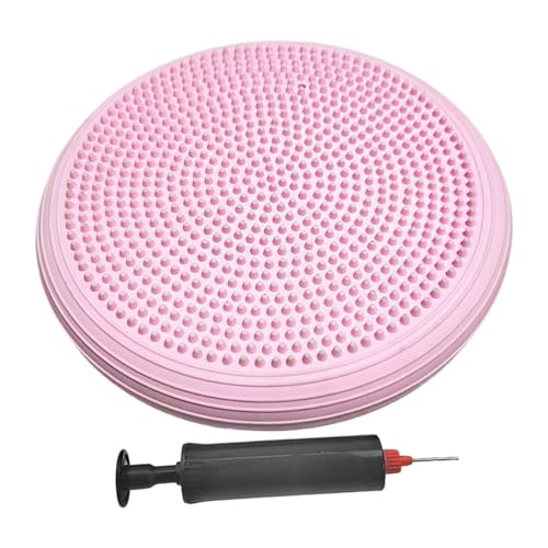 IEUDNS Balance Disc Thickened Yoga Mat Flat Balance Mat Stability Wobble Cushion Wiggle Seat Improve Sitting Posture Attention Training Easy to Des, Pink