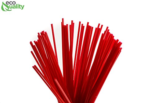 [1000 PACK] 8 Inch Compostable Plastic Stirrer, Bio Degradable, Eco Friendly, Sip Stirrer, Bar Stirrer, Sip Straw, For Coffee, Cocktail, Latte and Tea - 8 Inches, 1000/Box, Red - Thumbnail 3