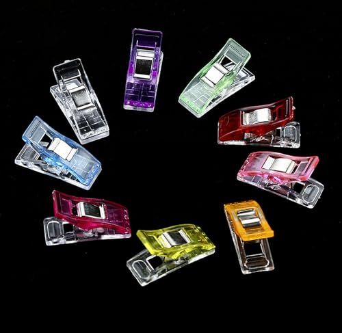 30 Pcs Multicolour Axe Clips, 1.3 Inch x 0.7 Inch Colorful Plastic Paper Clamps for Sew, Office Work School and Home Supplies (30)