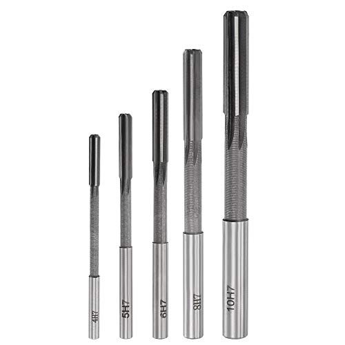 Uxcell Chucking Reamer Set Lathe Machine Reamer Straight Flute Milling Cutter High Speed Steel H7 Tolerance (4Mm 5Mm 6Mm 8Mm 10Mm) 5Pcs #TOP12