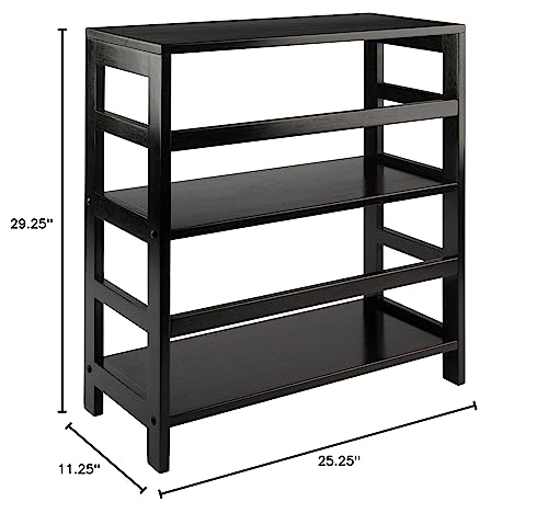 Winsome Wood Leo model name Shelving, Small and Large, Espresso