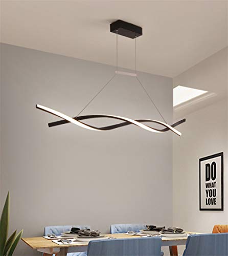 Lustre suspension LED cuisine avec télécommande et intensité réglable