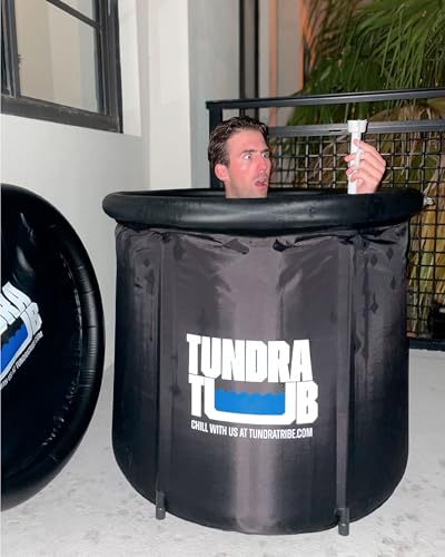 Tundra TUB XL Cold Plunge - 440 Litre Ice Bath for Athletes & Recovery | Cold Therapy Pod with Cover, Travel Bag, Ice Pack, Thermometer & Beanie | Recover & Boost Energy | USA Athlete Founded (TTXL1)