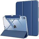 TiMOVO iPad 11世代 (A16) ケース 11インチ iPad 10世代 ケース 10.9インチ あいぱっど 第11/10世代 カバー ApplePencilホルダー付 ペン収納 引出し式 透明バック 薄型 PUレザー キズ防止 三つ折り TPUフレーム PCバック スタンド 衝撃吸収 オートスリープ機能付き 軽量 スマートカバー ネイビーブルー