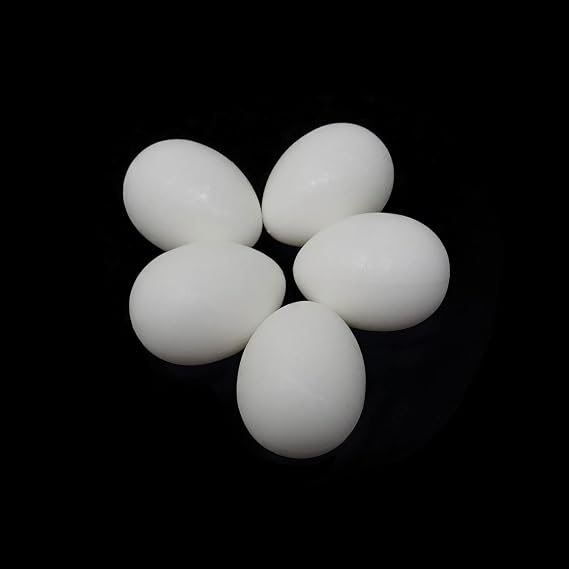 Honbay 12PCS Solid Plastic Simulation Pigeon Eggs Mini Dummy Eggs Hatching Eggs for Pigeon Hatching