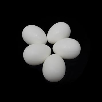 Honbay 12PCS Solid Plastic Simulation Pigeon Eggs Mini Dummy Eggs Hatching Eggs for Pigeon Hatching