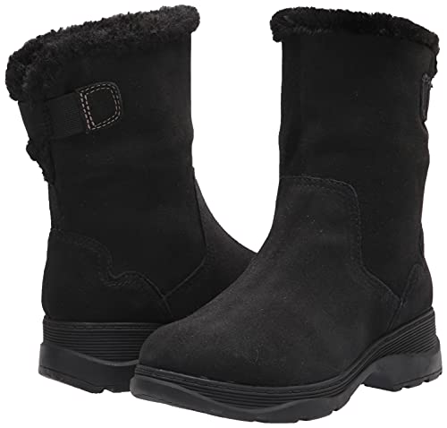 Clarks Women's Aveleigh Pull Warmlined Waterproof Fashion Boot, Black Waxy Suede, 9 #TOP6
