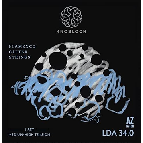 KNOBLOCH STRINGS - Cuerdas de Guitarra Española | LDA34.0 LUNA FLAMENCA Double Silver Nylon | Tensión Media-Alta | Graves Oscuros | Sonido Profundo y Rico | Juego de cuerdas para Flamenca y Clásica