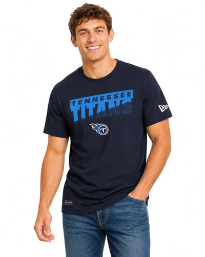 New Era NFL Men's Team Colors Scoreboard Short Sleeve Performance T-Shirt, Tennessee Titans, X-Large