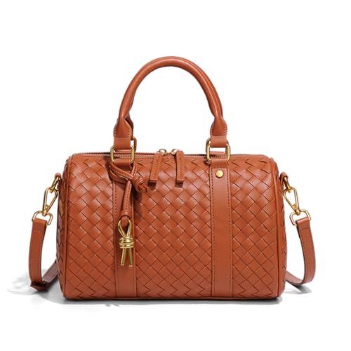 Woven Purses and Handbags for Women Leather Top Handle Satchel