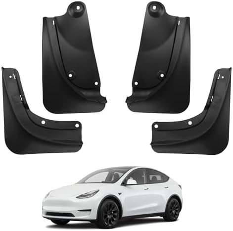 BASENOR Mud Flaps for 2024-2020 Tesla Model Y Splash Guards No Drilling