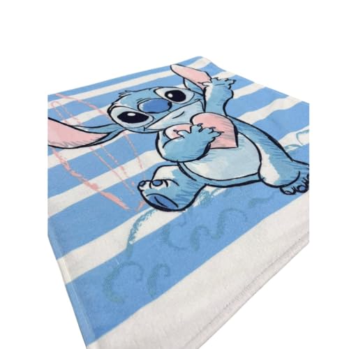 Toalha Aveludada Estampada Stitch 70 cm x 1,40 m