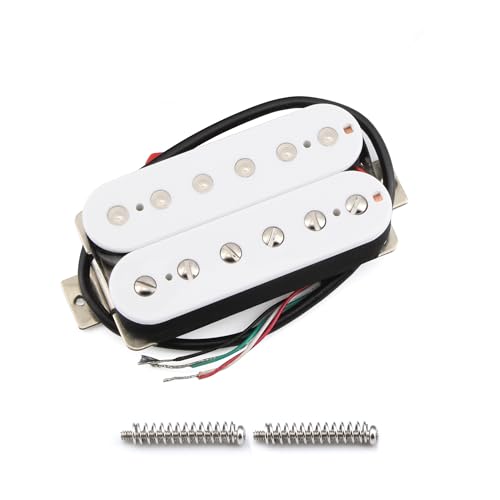 Image of FLEOR White Guitar Humbucker Pickups Alnico 5 Bridge Pickup 14-15k