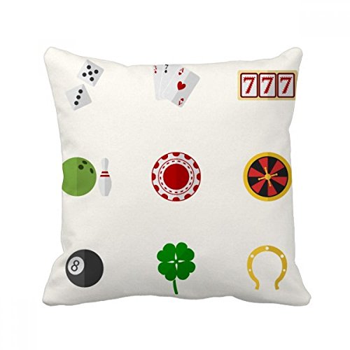Coussin multicolore au design de table de casino avec insert confortable