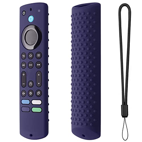 6.2インチシリコンリモートケース 2023年 Fire TV Stick 4K Max 2nd/Fir TV Omniシリーズ/FireTV 4シリーズリモート用 東芝/Insignia FirTVリモートカバー ストラップ付き (ミッドナイトブルー)（Amazon）