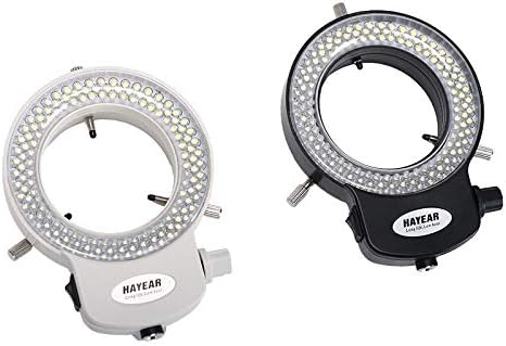 144 LED Stereo Microscope Ring Light Illuminator Adjustable Lamp White + 12V 1A Adapter