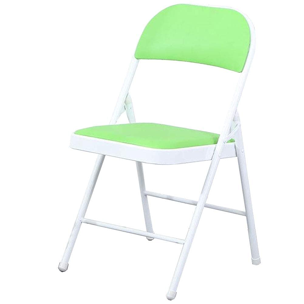 Silla plegable de oficina para mesa de computadora y comedor doméstico en color verde
