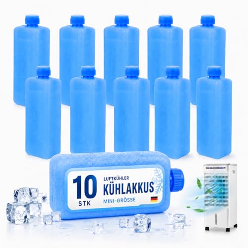 NUOBESTY 10 Stück Kühlakkus klein Mini Kühlakku wiederverwendbar für Luftkühler Kühlbox Kühltasche und Brotdose kompakte Gefrierblöcke für Zuhause Büro Camping Picknick Lunchbox