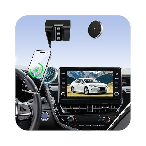 Image of Car Phone Holder for Toyota Camry (2021-2023 2024), MagSafe Car Mount Charger, Magnetic Phone Holder, 15W Wireless Charging, Dashboard Phone Holder, 360 & Hands Free, 2022 Camry Interior Accessories