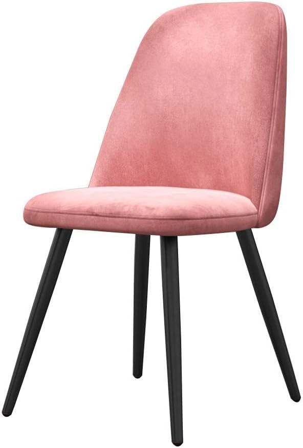 Chaise de cuisine vintage rose en velours pour salon élégant