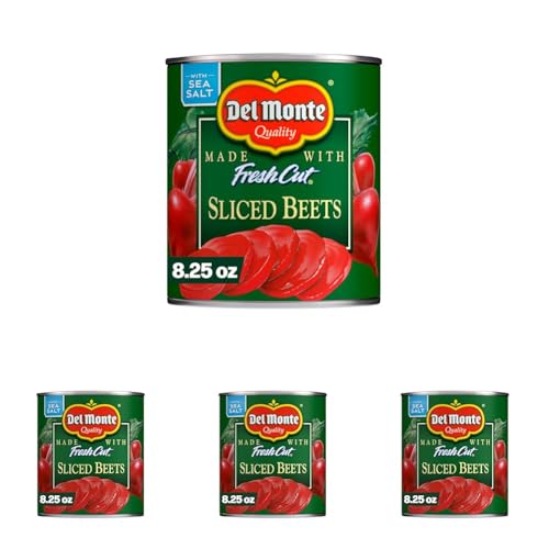DEL MONTE FRESH CUT Canned Beets Sliced, Canned Vegetables, 8.25 oz Can (Pack of 4)