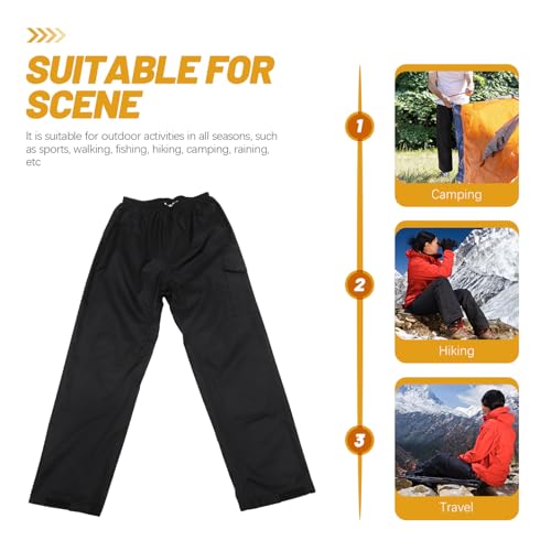 Poncho black polyester imperméable pour stopper l'eau et le vent - 5