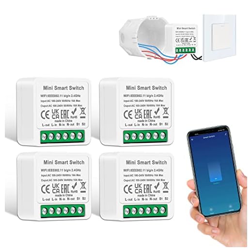 CNBINGO - Interruttore della luce intelligente a 1 via/2 vie, mini interruttore Wi-Fi fai da te, adatto dietro l'interruttore a parete, Smart Switch compatibile con Alexa Echo, Google Home, Smart