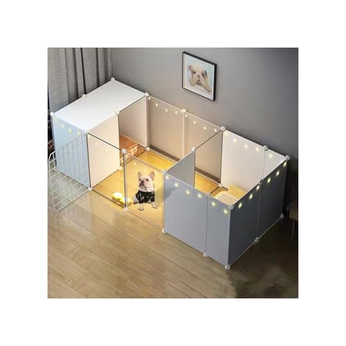 Recinto per Animali Domestici, recinto per Cani, recinto per Cuccioli, recinto Portatile per Cani con Porta, recinto per Animali Domestici in Metallo Fai da Te, recinto per Cani, recinto PE