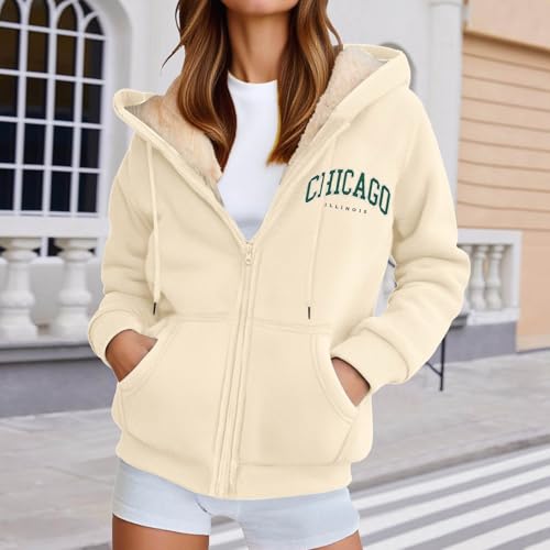 Fleece Hoodies for Women Letter Printed Zip Up Hoodies for Men Unsex Casual Long Sleeve Sweatshirts Winter Pullover Tops2