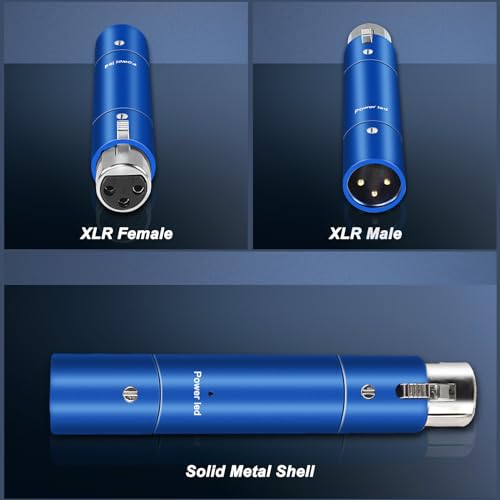 XMSJSIY Mikrofon Pream Ultra-Clean Gain Mikrofon Booster für dynamische Mikrofon Vorverstärker bis +28dB Gain Professional XLR Verstärker Vorverstärker für Broadcast Studio Aufnahme