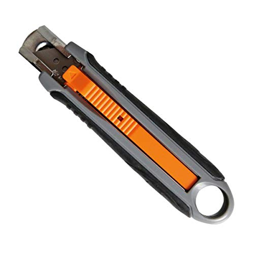 Preisvergleich Produktbild Sicherheitsmesser, Teppichmesser, Foliencutter, Folienschneider, Kartonschneider, Cuttermesser, 14,5 cm in grau