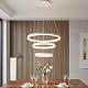 LED-Pendelleuchte Starryol 3-Ringe-Kollektion in Weiß, dimmbar mit Fernbedienung