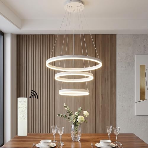 Lustre suspendu LED dimmable pour corriger le manque de lumière du salon