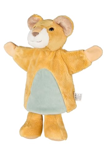 Sterntaler Handpuppe LÖWE Leo - weiches Kinder Spielzeug zum Puppentheater, Erzählen, Kuscheln & Sprachförderung – Perfekter Spielkamerad & Geschenkidee, mattgelb