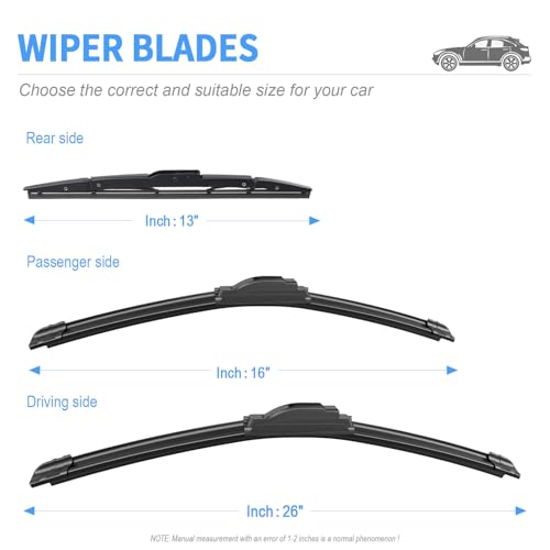 Image of Silicone Wiper Blades Replacement For Honda CR-V 2012-2016