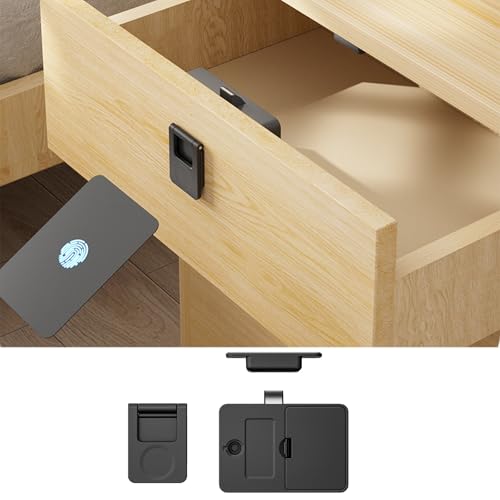 CMINGJセンシングチャイルドセーフティロック、簡単なタップとロック解除、キャビネットや引き出しのセキュリティ強化、ユーザーフレンドリーなデザイン、お子様や貴重品を安全に保護します。